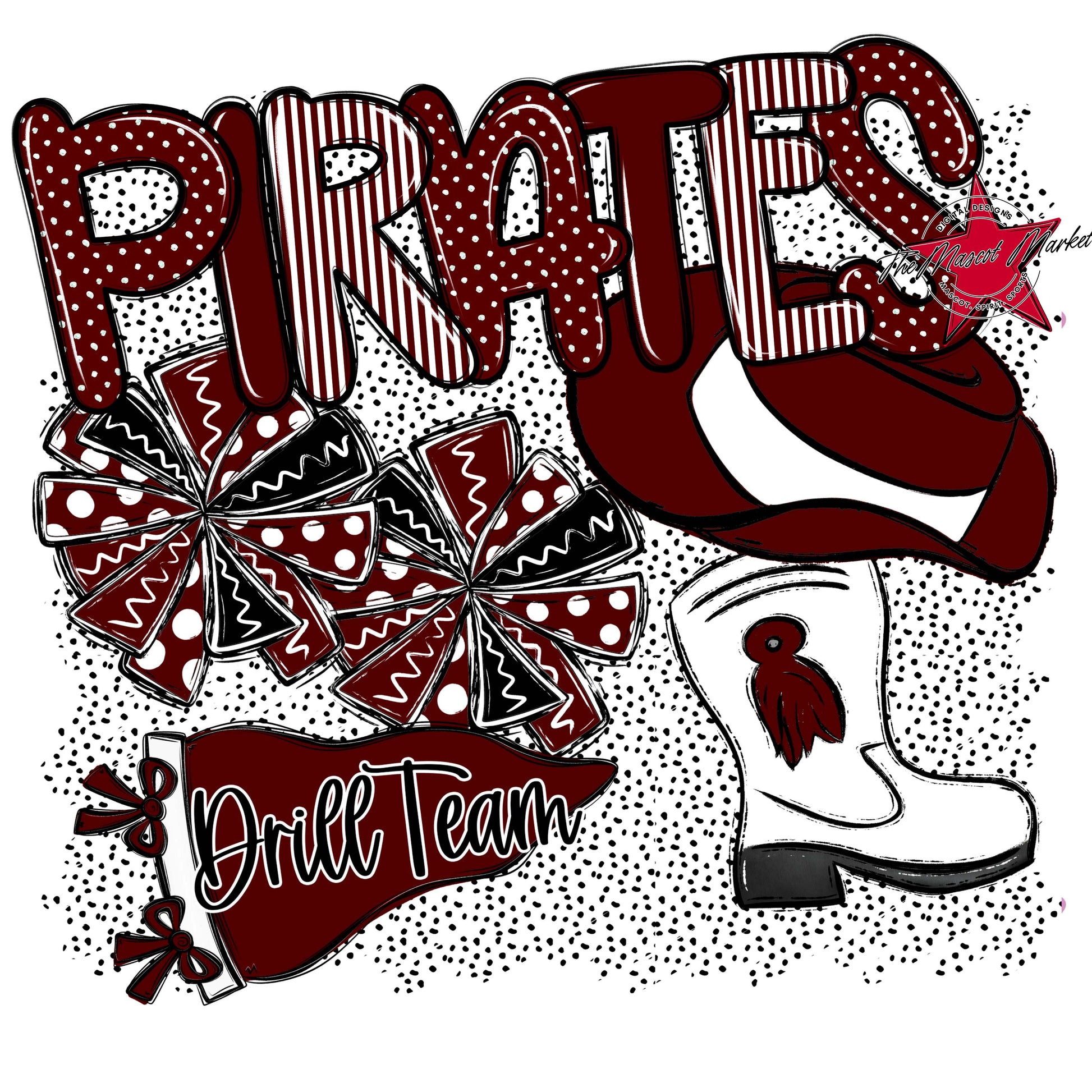 Pirates Drillteam Spirit-Maroon