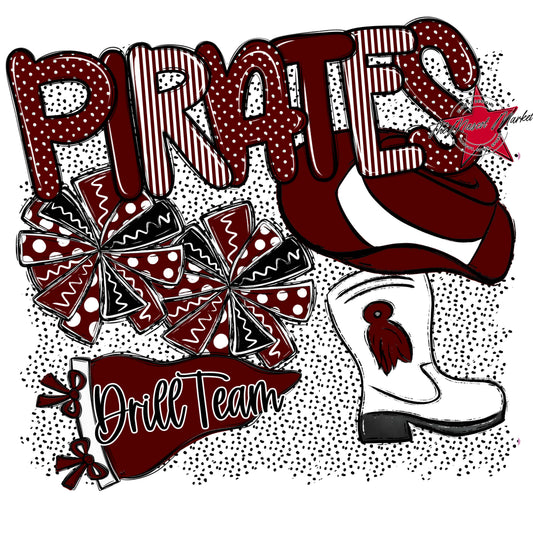Pirates Drillteam Spirit-Maroon