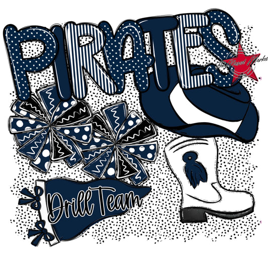 Pirates Drillteam Spirit-Navy
