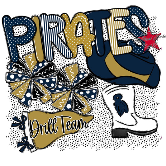 Pirates Drillteam Spirit-Navy & Gold