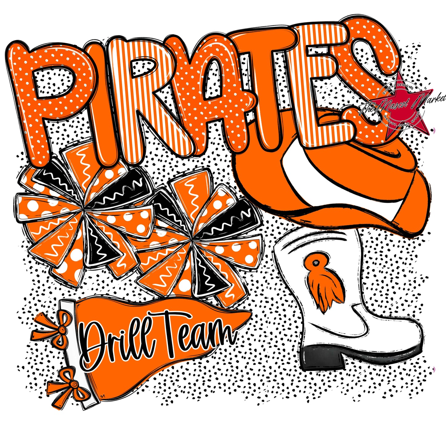 Pirates Drillteam Spirit-Orange