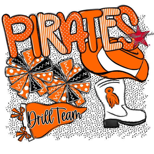 Pirates Drillteam Spirit-Orange