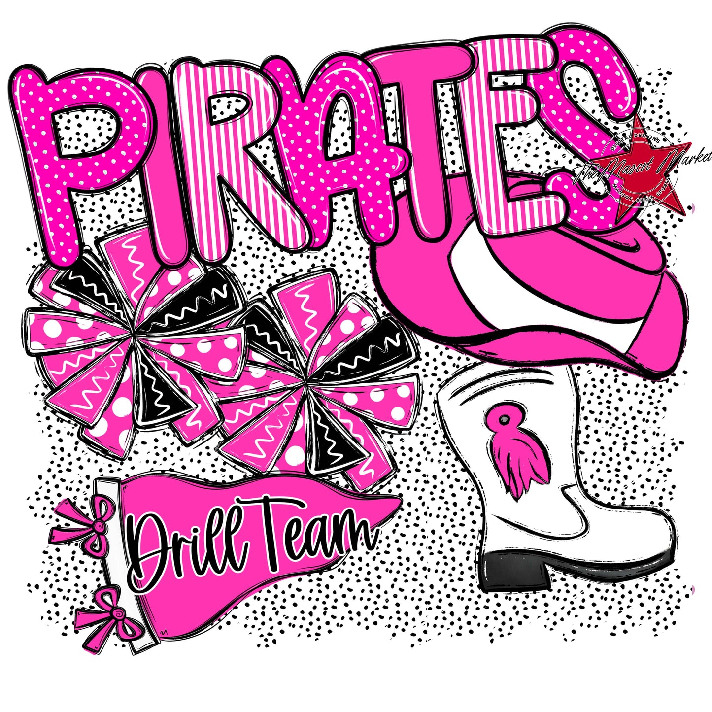 Pirates Drillteam Spirit-Pink