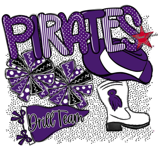 Pirates Drillteam Spirit-Purple