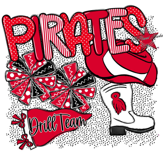 Pirates Drillteam Spirit-Red
