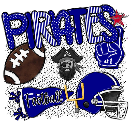 Pirates Football Spirit-Blue