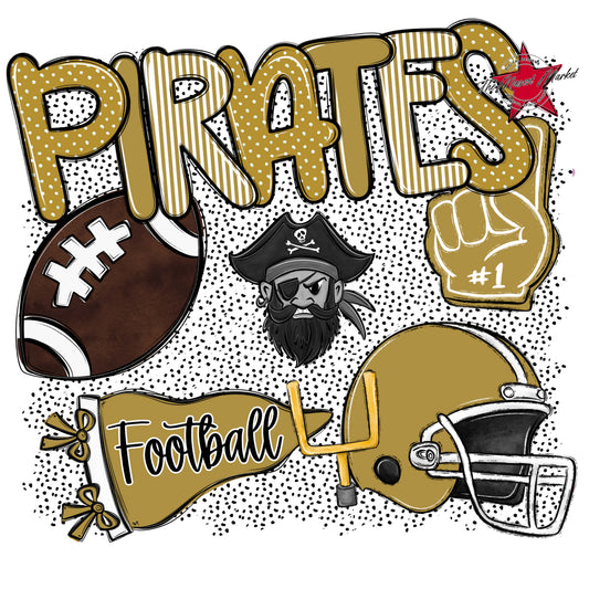 Pirates Football Spirit-Gold