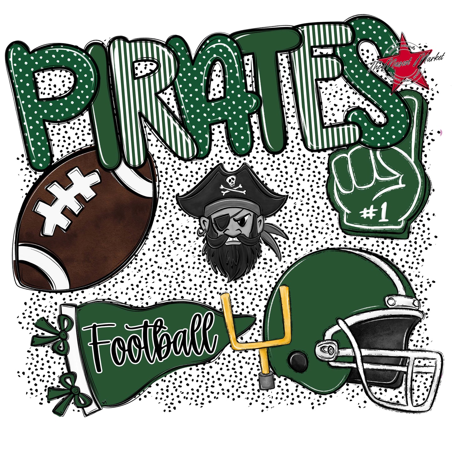 Pirates Football Spirit-Green