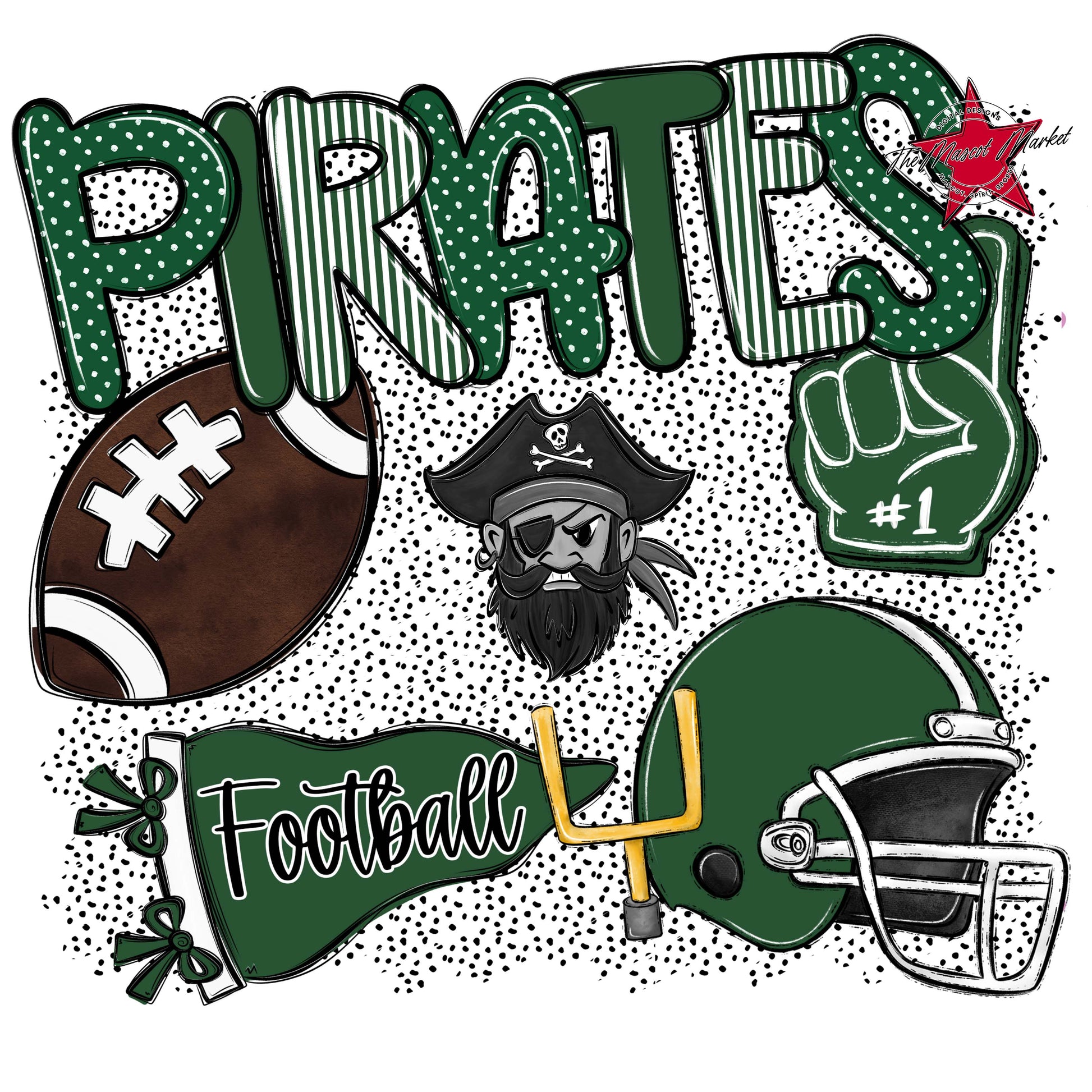 Pirates Football Spirit-Green
