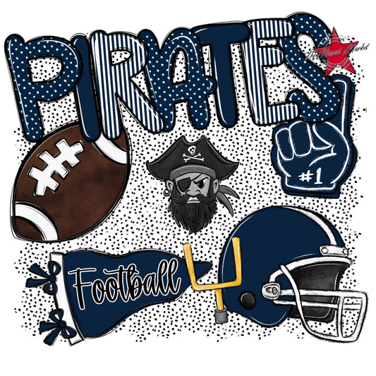 Pirates Football Spirit-Navy