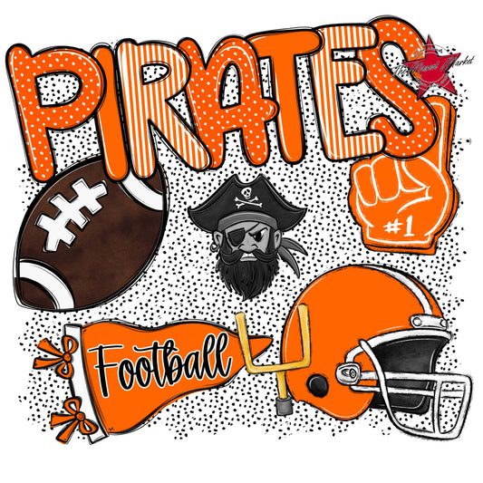 Pirates Football Spirit-Orange