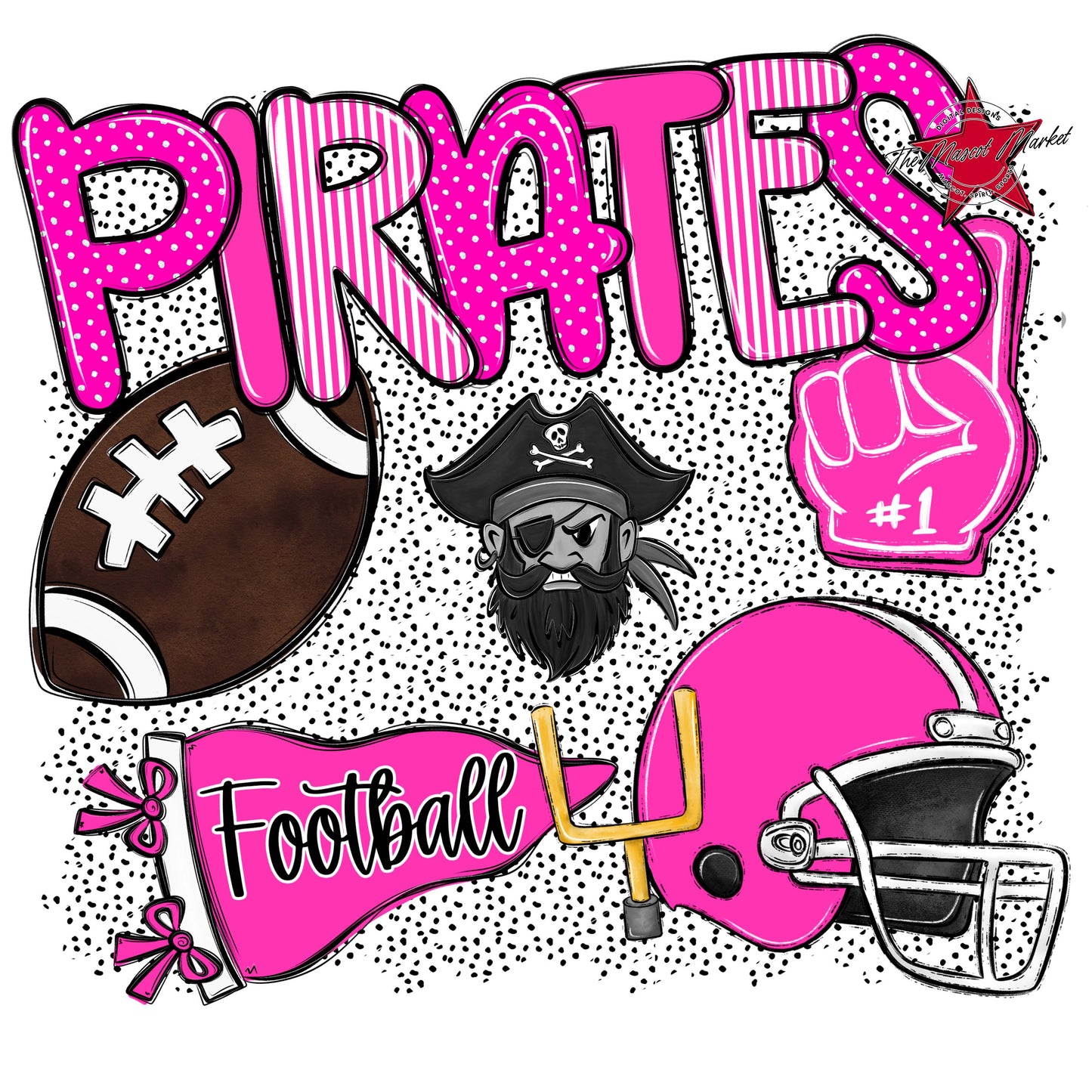 Pirates Football Spirit-Pink