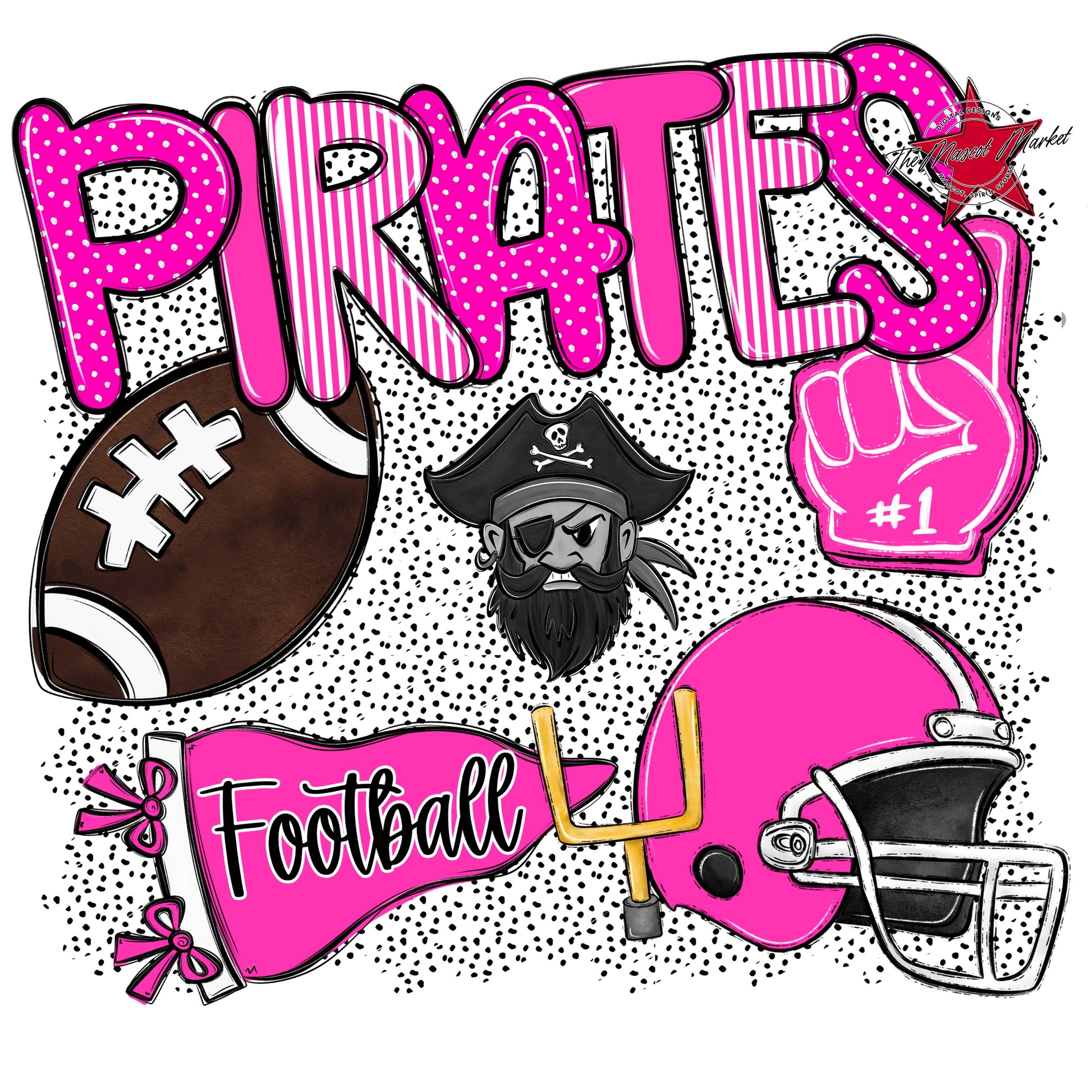 Pirates Football Spirit-Pink