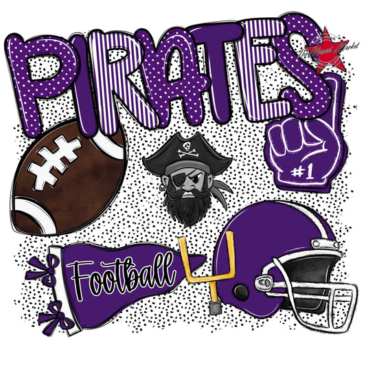 Pirates Football Spirit-Purple