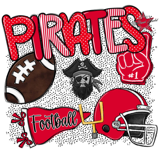 Pirates Football Spirit-Red