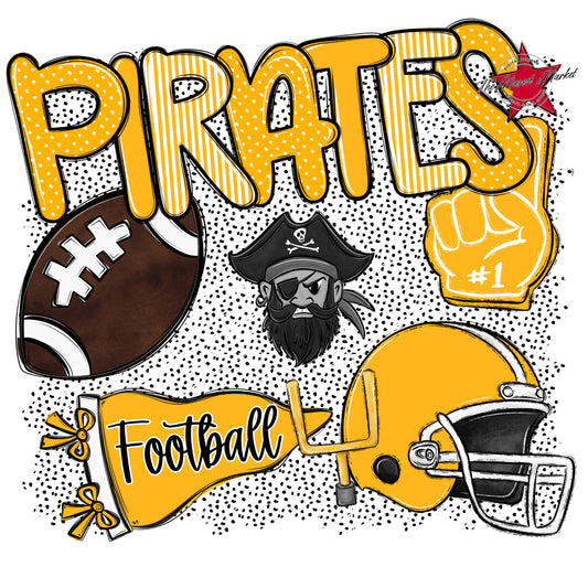 Pirates Football Spirit-Yellow