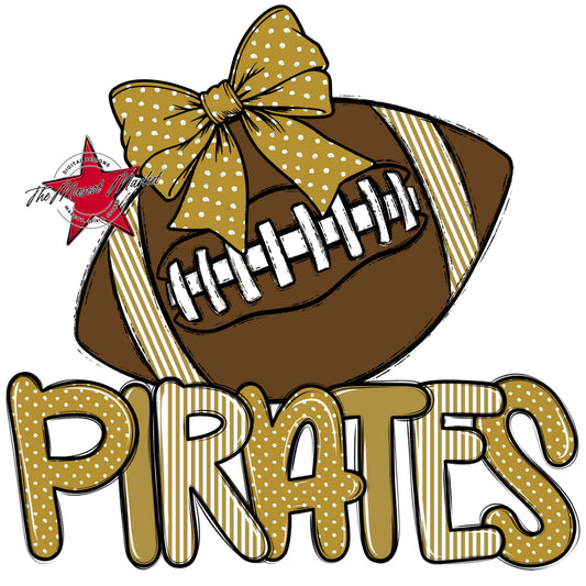 Pirates Football Spirit Design-Gold