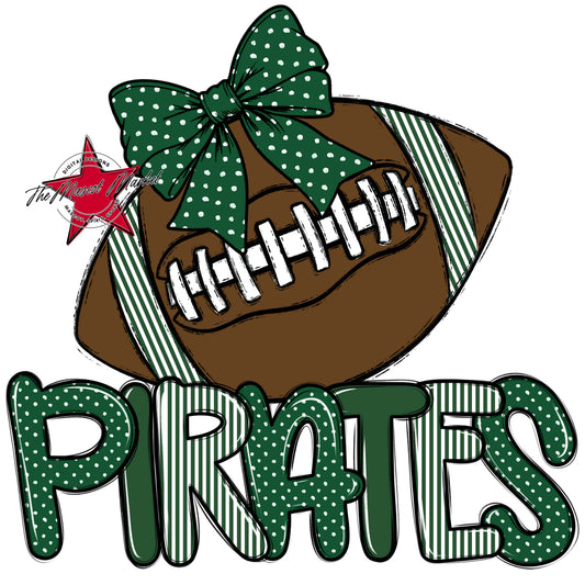 Pirates Football Spirit Design-Green