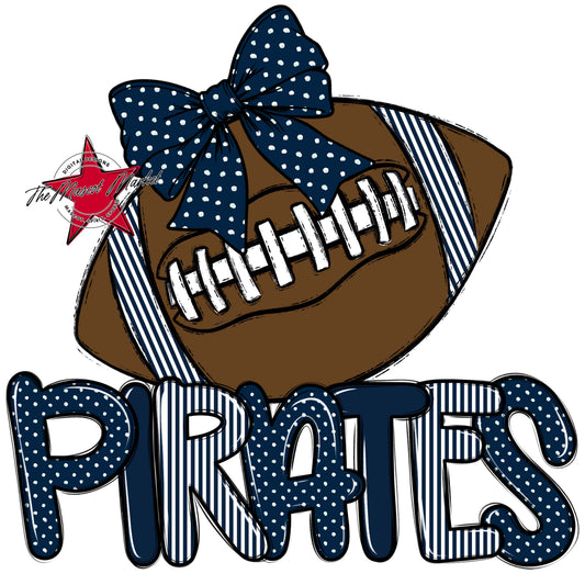 Pirates Football Spirit Design-Navy