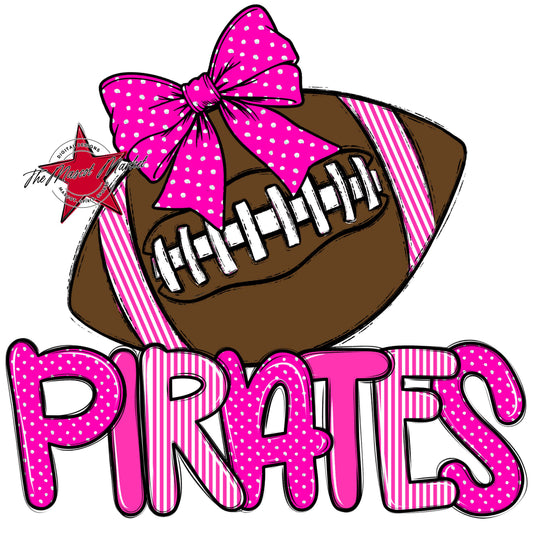 Pirates Football Spirit Design-Pink