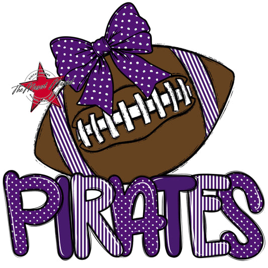 Pirates Football Spirit Design-Purple