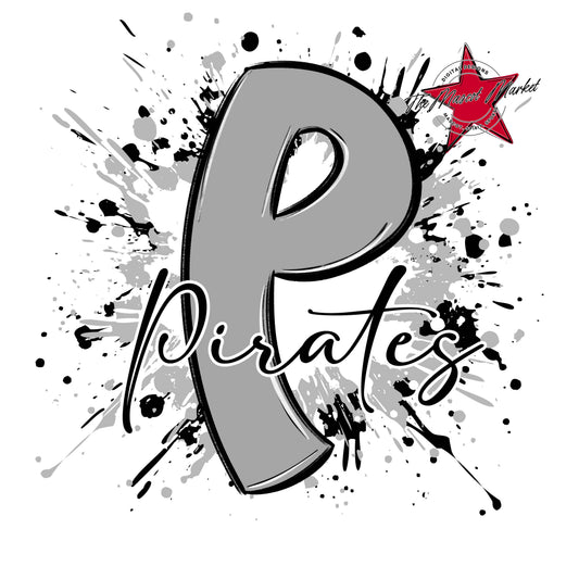 Pirates Mascot Splatter-Grey