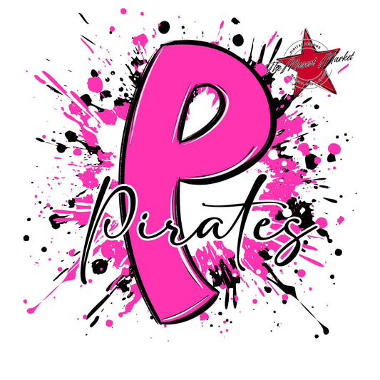 Pirates Mascot Splatter-Pink