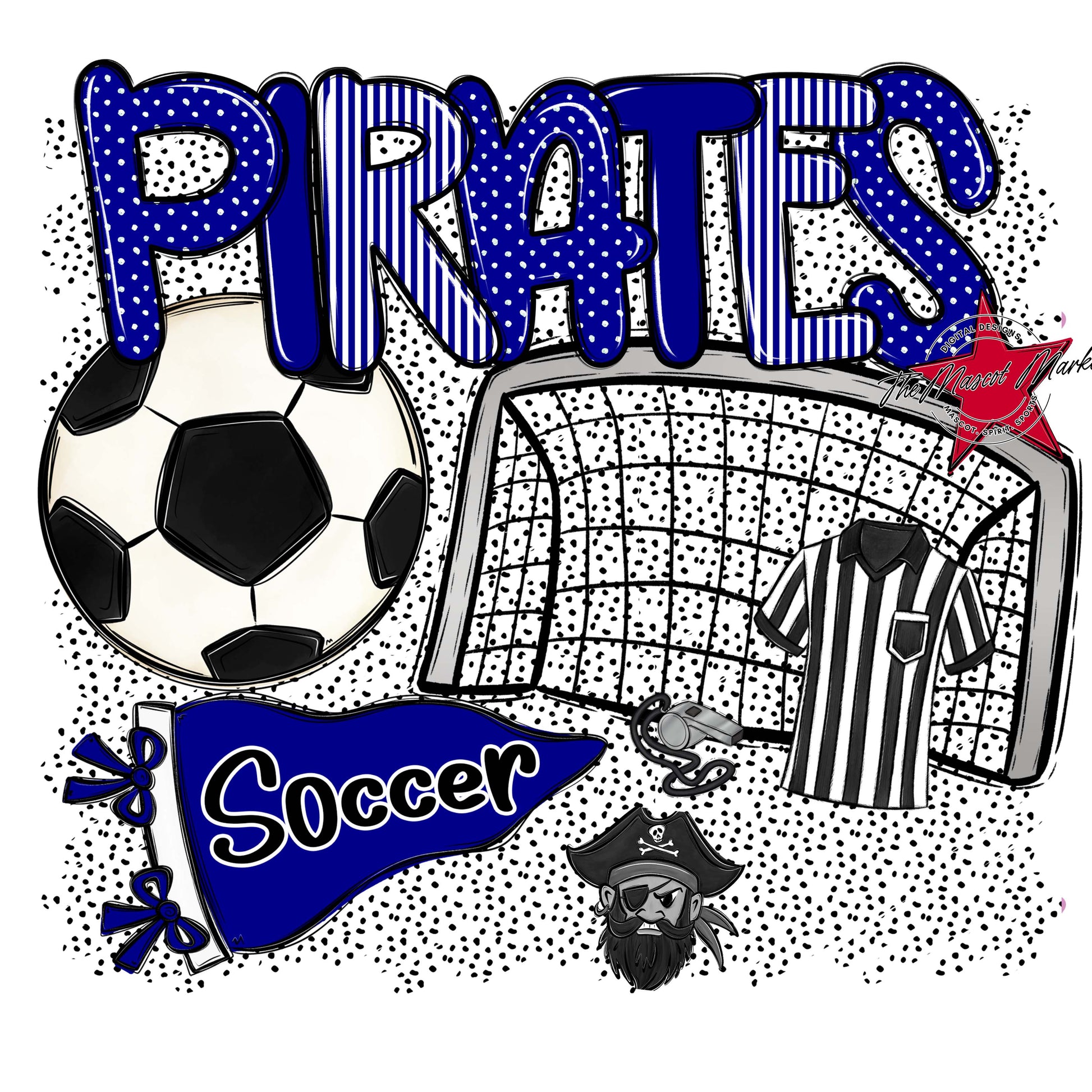 Pirates Soccer Spirit-Blue