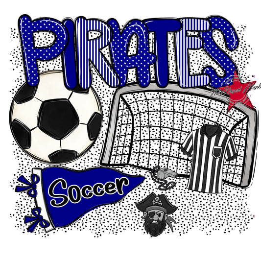 Pirates Soccer Spirit-Blue