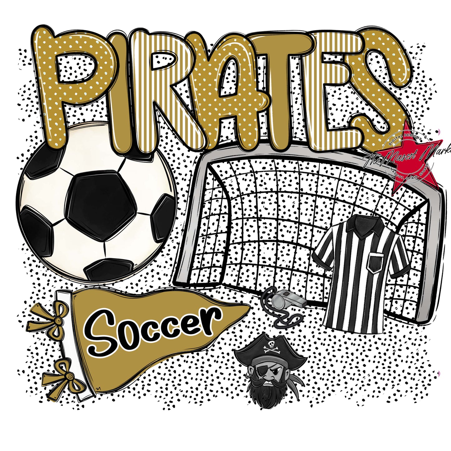 Pirates Soccer Spirit-Gold