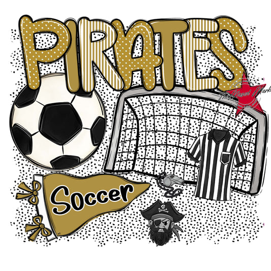 Pirates Soccer Spirit-Gold