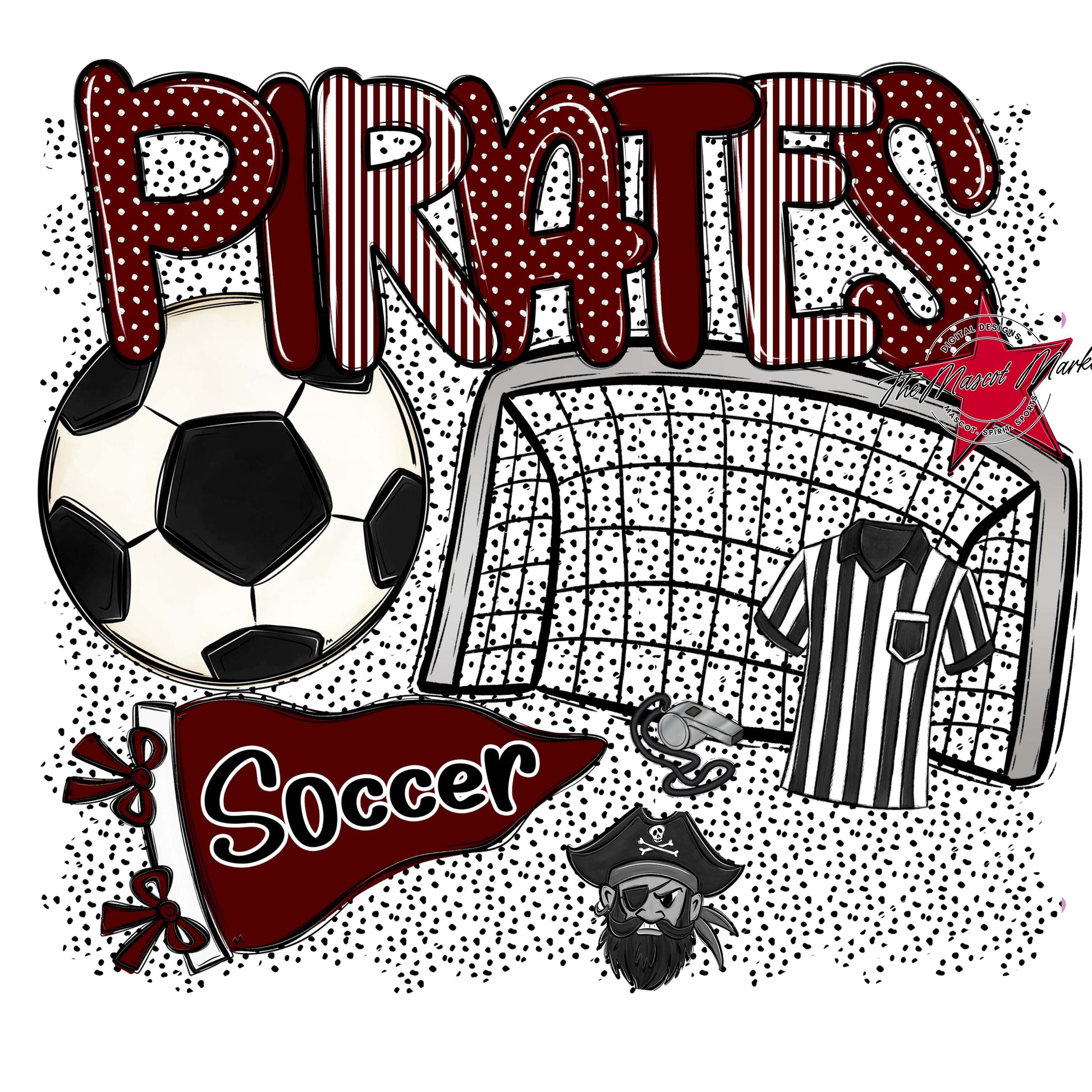 Pirates Soccer Spirit-Maroon
