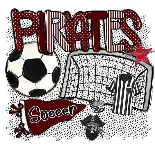 Pirates Soccer Spirit-Maroon