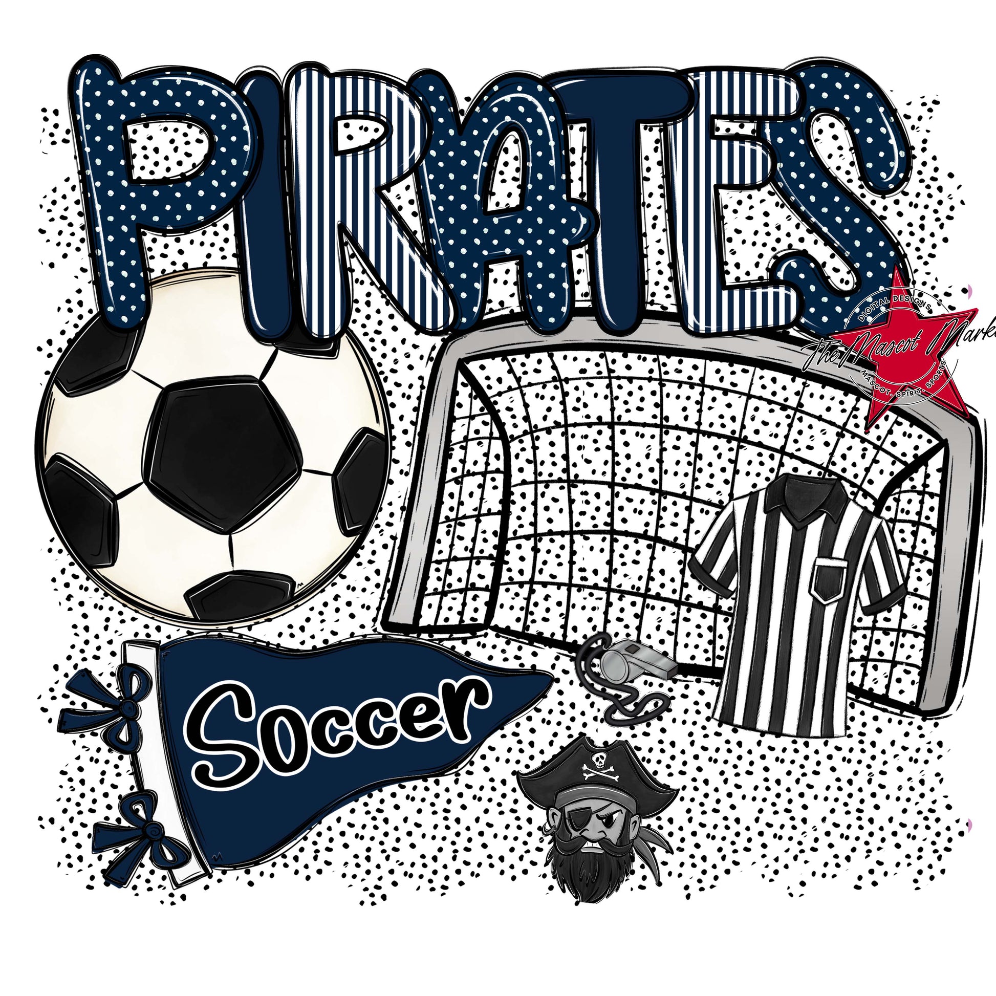Pirates Soccer Spirit-Navy