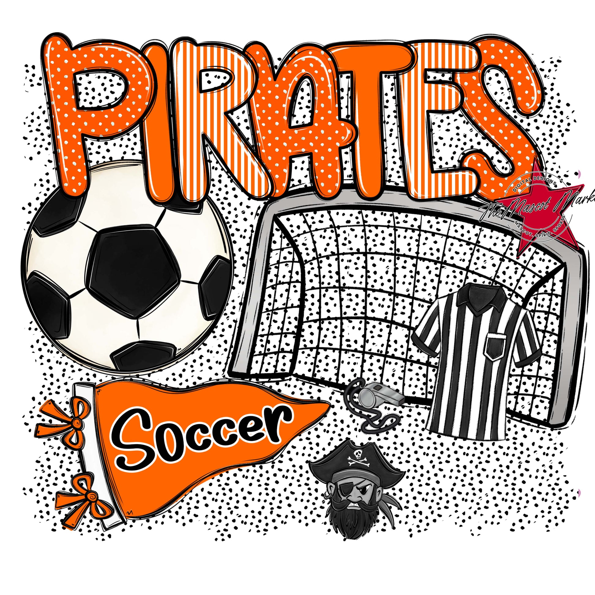 Pirates Soccer Spirit-Orange