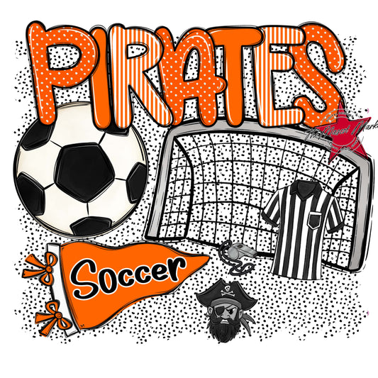 Pirates Soccer Spirit-Orange