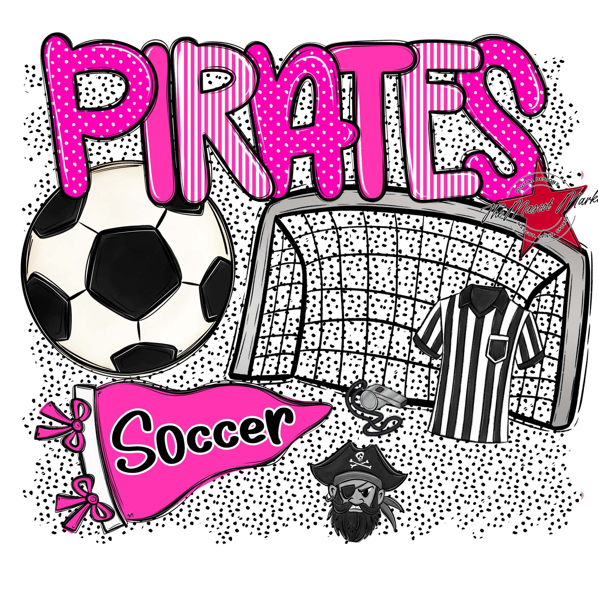 Pirates Soccer Spirit-Pink