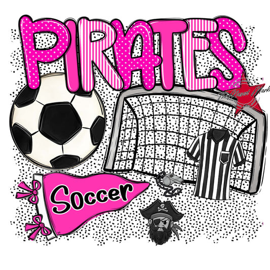 Pirates Soccer Spirit-Pink