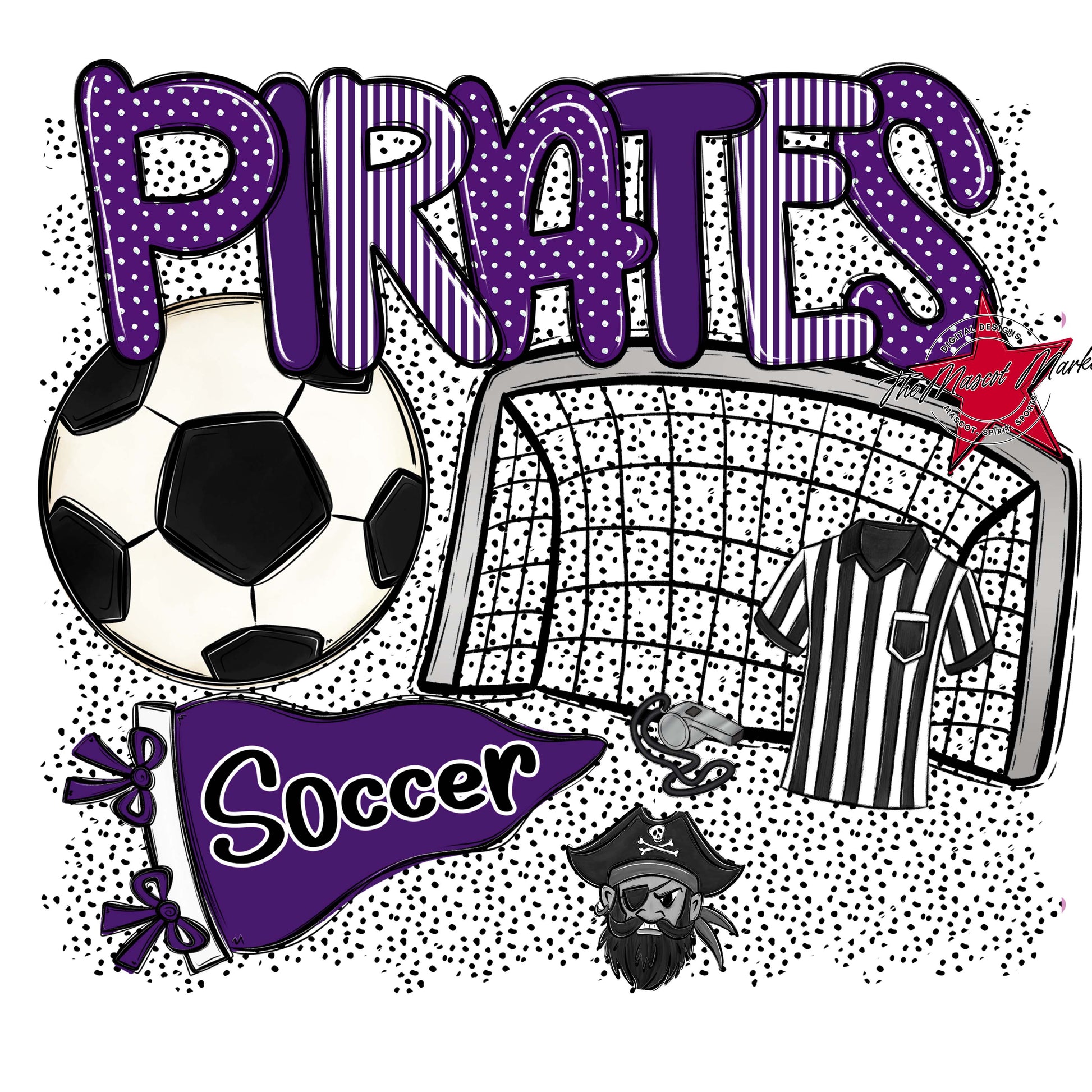 Pirates Soccer Spirit-Purple