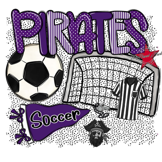 Pirates Soccer Spirit-Purple
