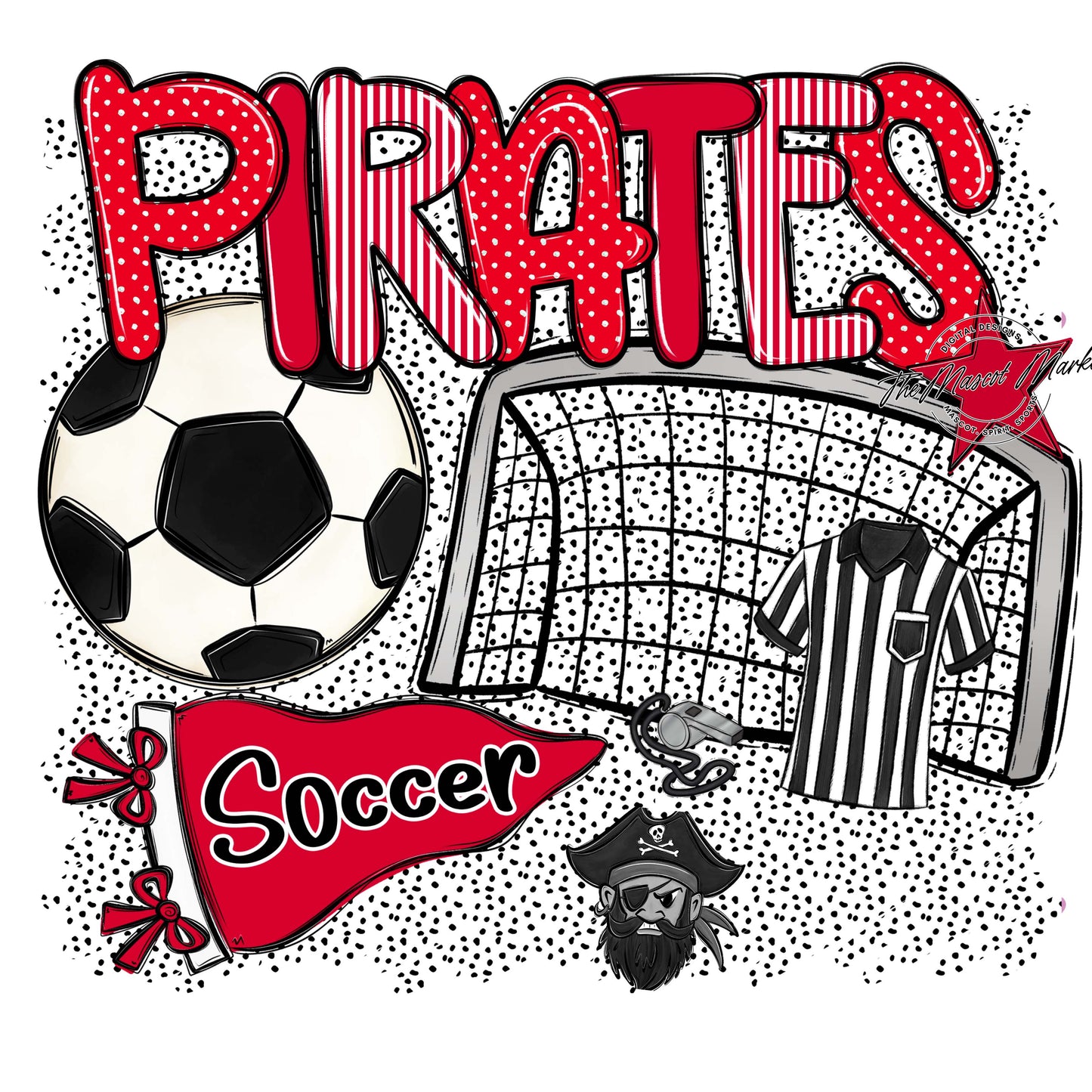 Pirates Soccer Spirit-Red