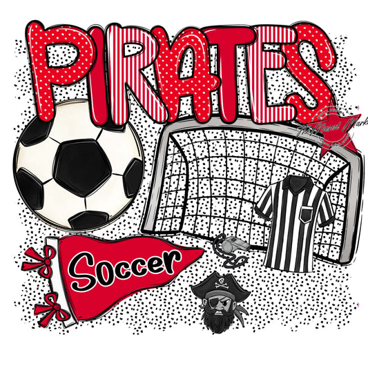Pirates Soccer Spirit-Red