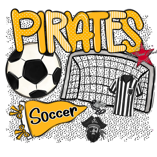 Pirates Soccer Spirit-Yellow