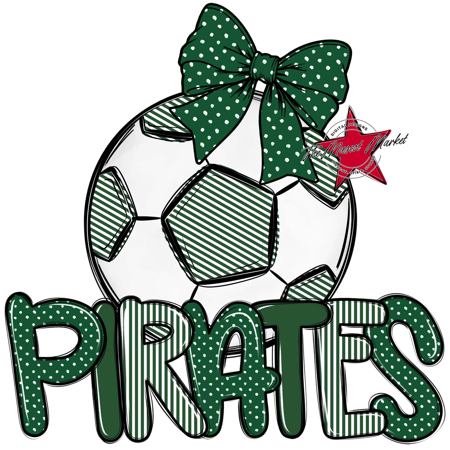 Pirates Soccer Spirit Design-Green