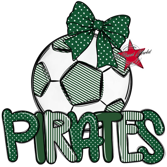 Pirates Soccer Spirit Design-Green
