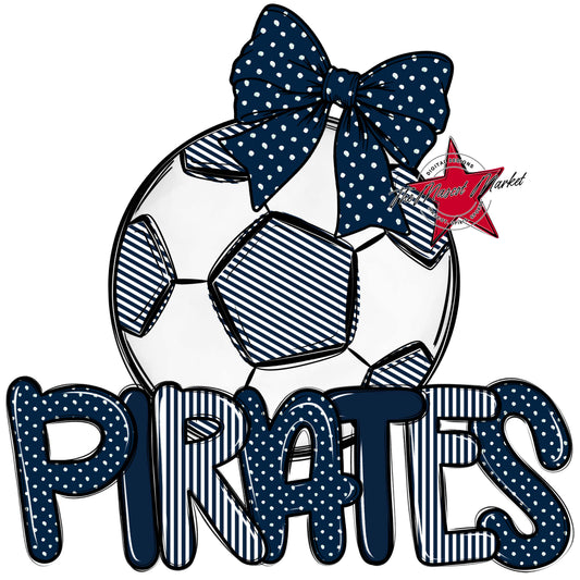 Pirates Soccer Spirit Design-Navy