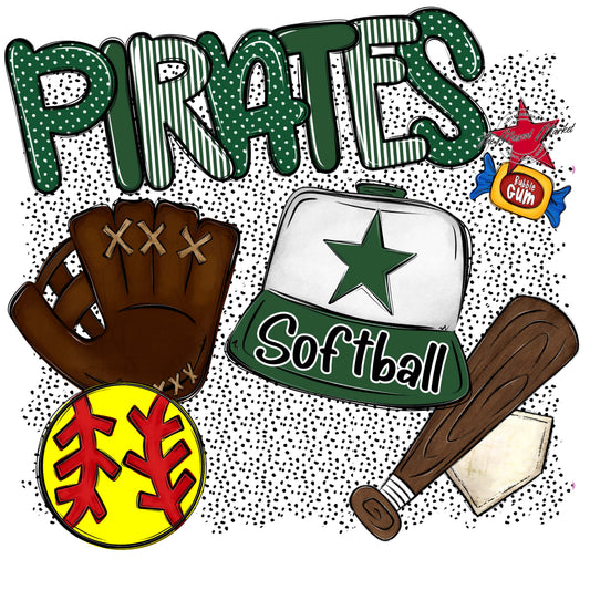 Pirates Softball Spirit-Green