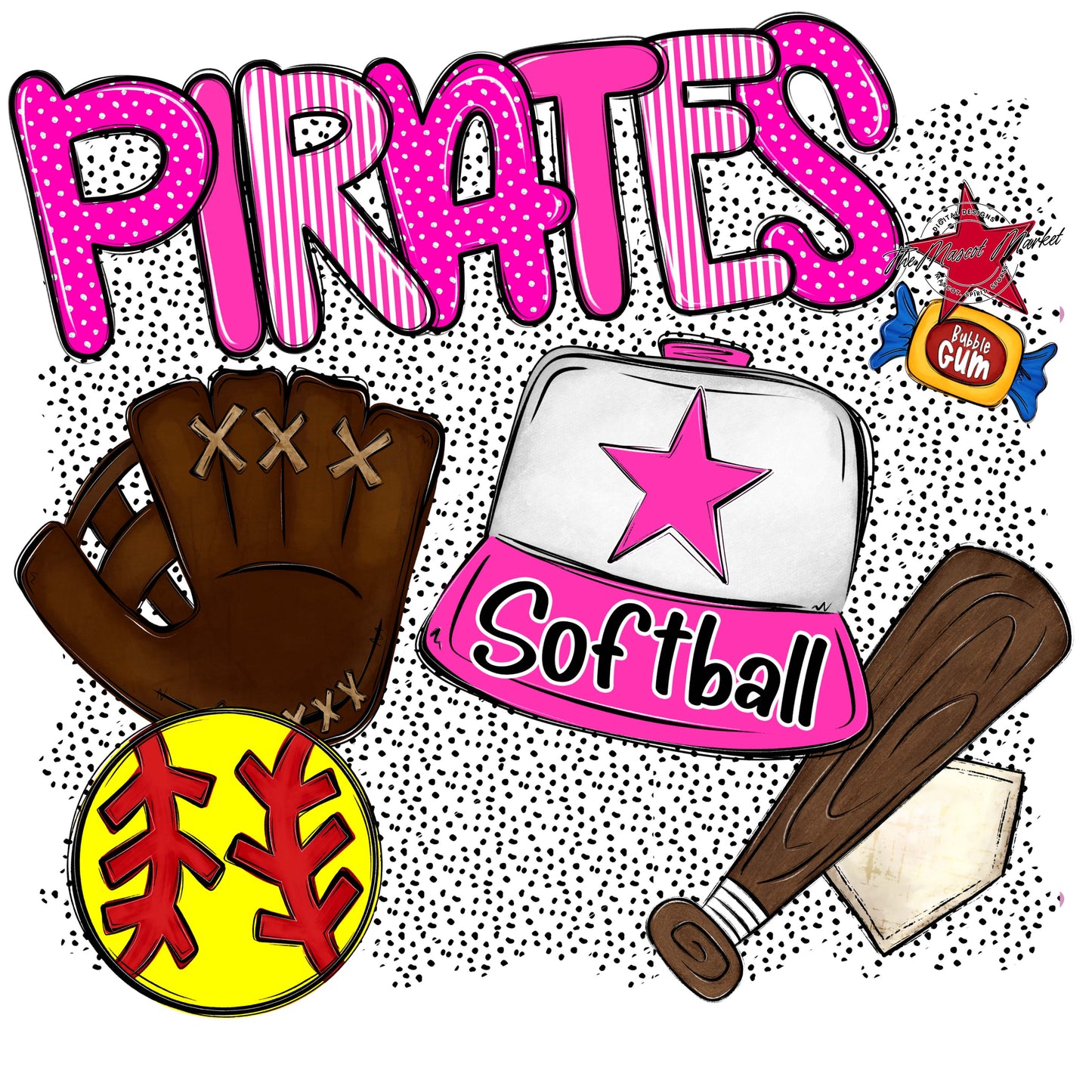 Pirates Softball Spirit-Pink