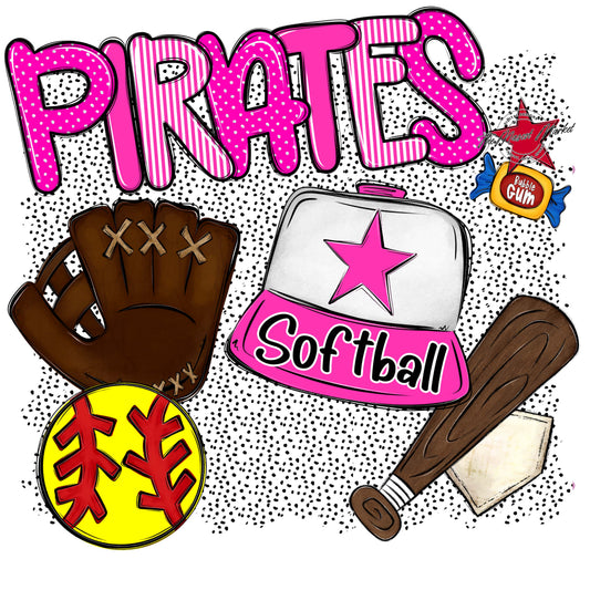 Pirates Softball Spirit-Pink