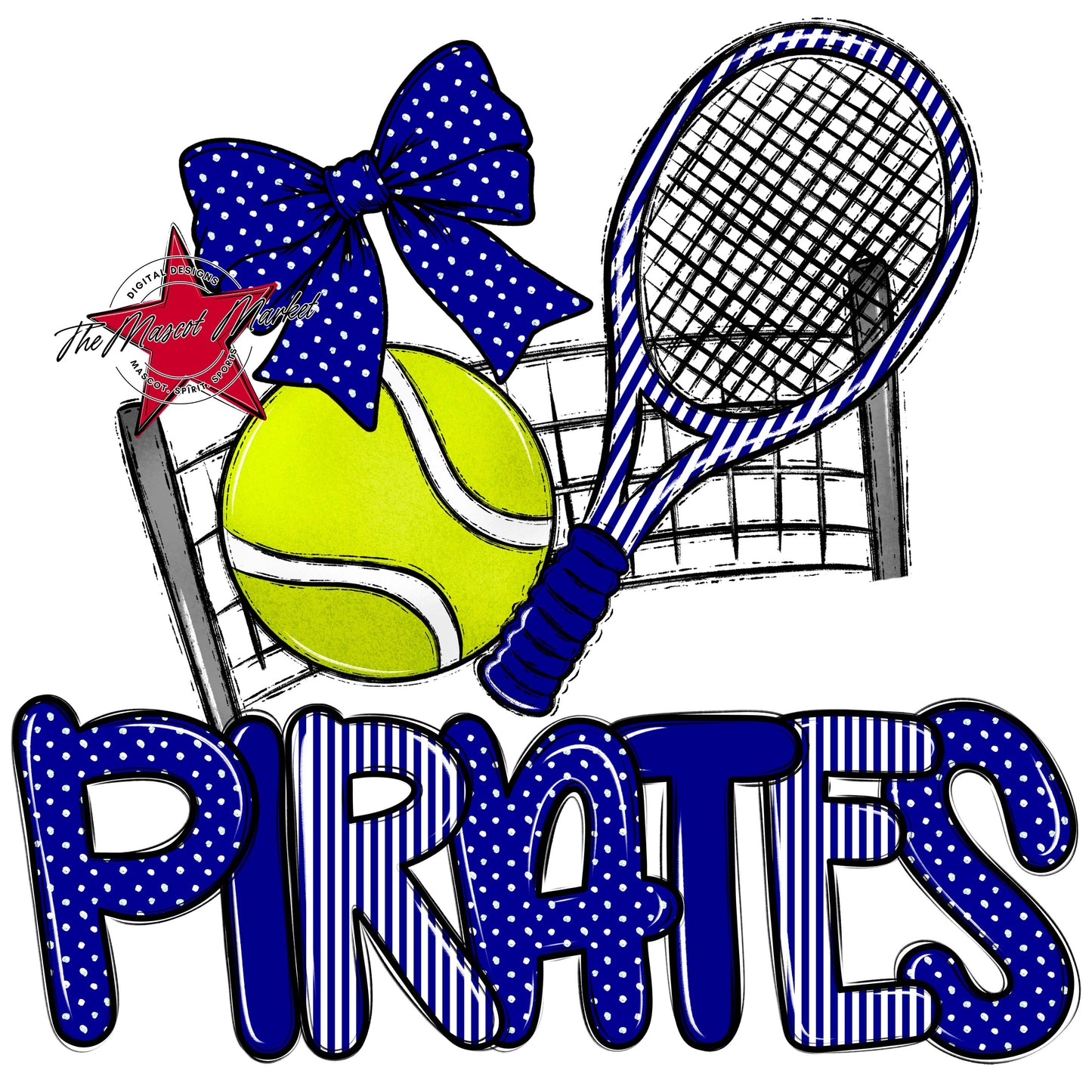 Pirates Tennis Spirit Design-Blue